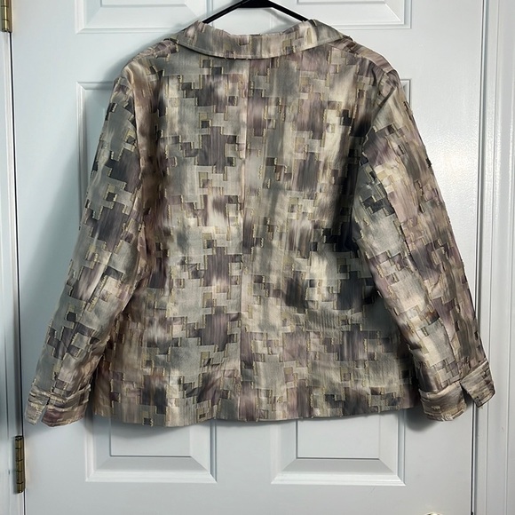 Chico’s Petra Jacquard Patchwork Blazer Size 2 - Picture 9 of 11